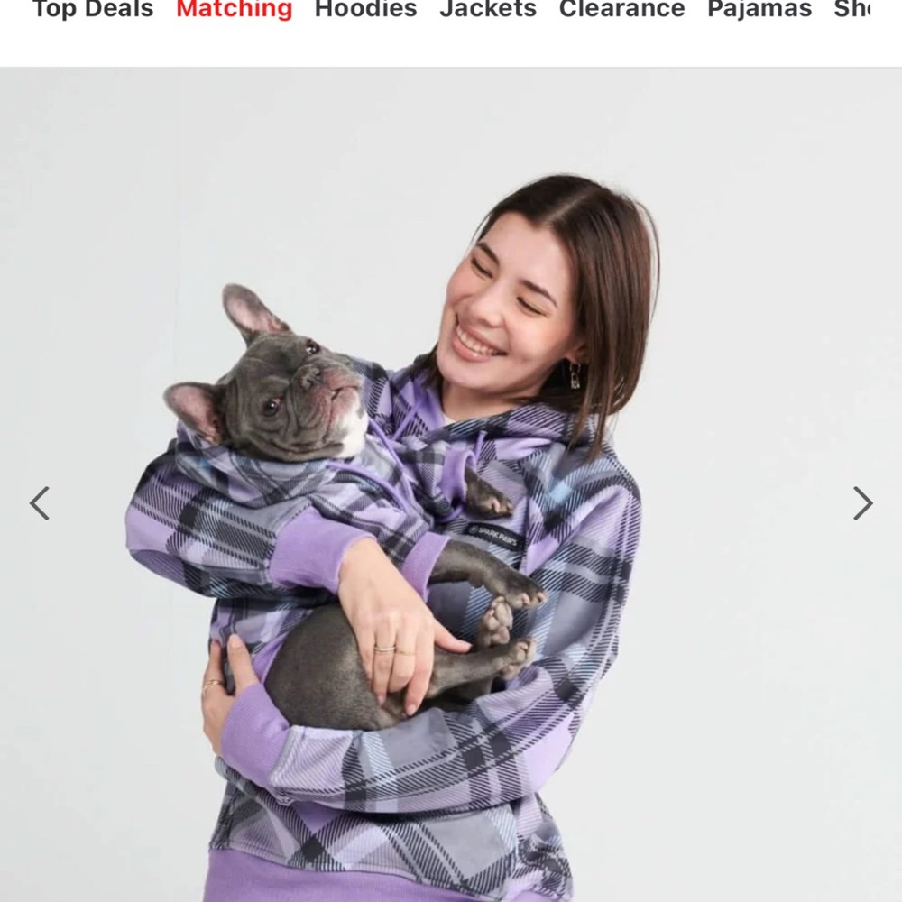 ISO Spark Paws purple plaid human hoodie M